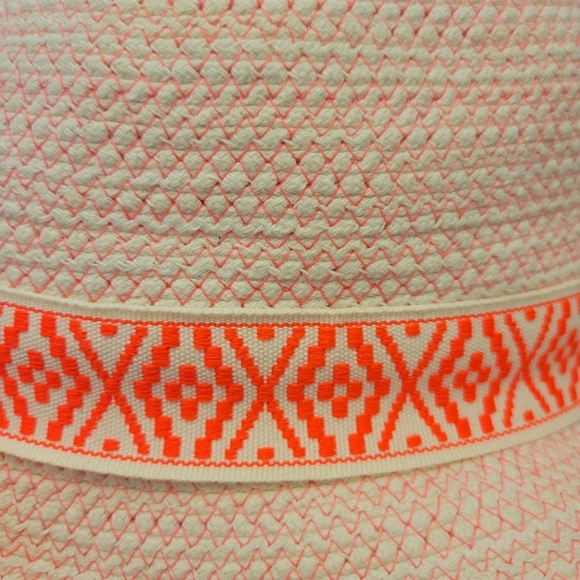 COPY-Anthropologie hatattack fedora sun beach Outdoor hat orange Tan color - Picture 6 of 9